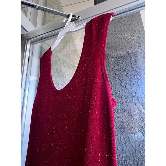 90's red sparkly high low dress size med - Picture 2 of 4